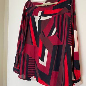 Loft Silk Blouse with Split Sleeve